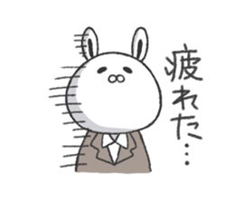 Working suit rabbit sticker #7980458