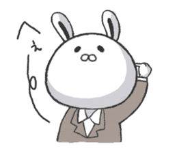 Working suit rabbit sticker #7980463