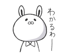 Working suit rabbit sticker #7980472