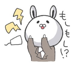 Working suit rabbit sticker #7980476