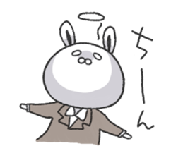 Working suit rabbit sticker #7980479