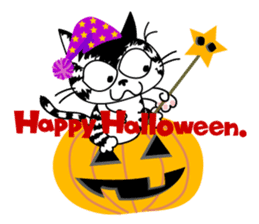 Communication of the cat / Halloween sticker #7981008