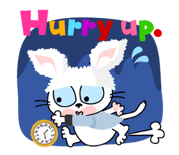 Communication of the cat / Halloween sticker #7981028