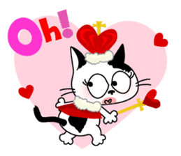 Communication of the cat / Halloween sticker #7981031