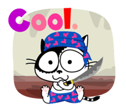 Communication of the cat / Halloween sticker #7981035