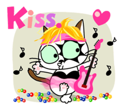 Communication of the cat / Halloween sticker #7981038