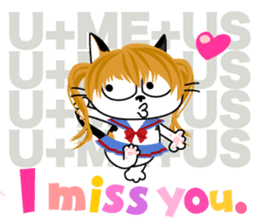 Communication of the cat / Halloween sticker #7981040