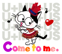 Communication of the cat / Halloween sticker #7981041