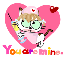 Communication of the cat / Halloween sticker #7981043