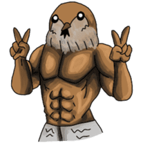 Muscles sparrow 2 sticker #7982777