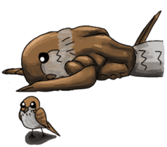 Muscles sparrow 2 sticker #7982796