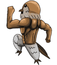 Muscles sparrow 2 sticker #7982801