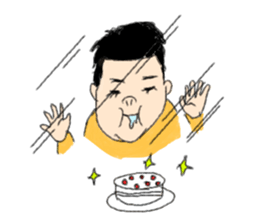 Showa feel to the fat person sticker #7982820