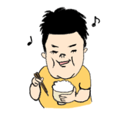 Showa feel to the fat person sticker #7982821