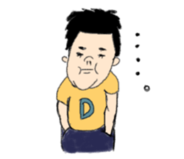 Showa feel to the fat person sticker #7982823