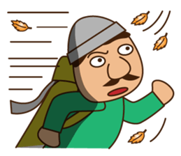 Handsome Man climbing!no.2 sticker #7982852