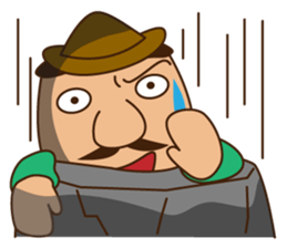 Handsome Man climbing!no.2 sticker #7982864