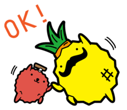 Funny pineapple & funny Lychee sticker #7983536