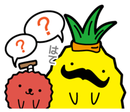 Funny pineapple & funny Lychee sticker #7983562