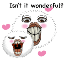 White spherical moss English version sticker #7984444