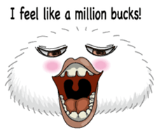 White spherical moss English version sticker #7984448