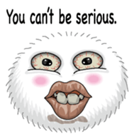 White spherical moss English version sticker #7984450