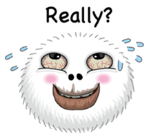 White spherical moss English version sticker #7984451