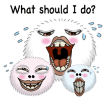 White spherical moss English version sticker #7984453