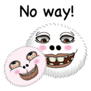 White spherical moss English version sticker #7984454