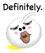 White spherical moss English version sticker #7984458