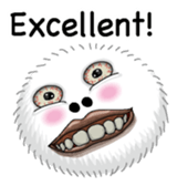 White spherical moss English version sticker #7984460