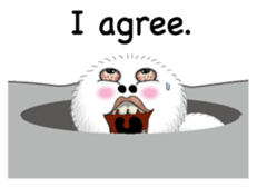 White spherical moss English version sticker #7984461