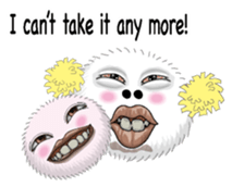 White spherical moss English version sticker #7984463