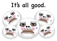 White spherical moss English version sticker #7984469