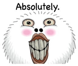 White spherical moss English version sticker #7984470