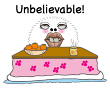 White spherical moss English version sticker #7984476