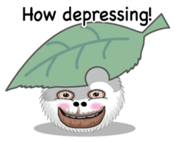 White spherical moss English version sticker #7984479