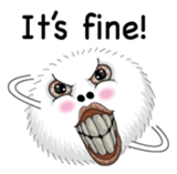 White spherical moss English version sticker #7984481