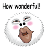 White spherical moss English version sticker #7984483