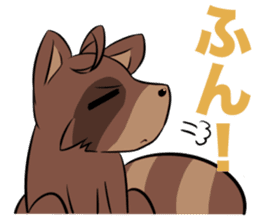 Raccoon and fox anthropomorphic sticker #7984879