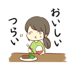 Woman tired sticker #7985006