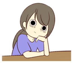 Woman tired sticker #7985008