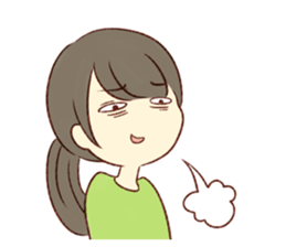 Woman tired sticker #7985009