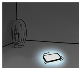 Woman tired sticker #7985020