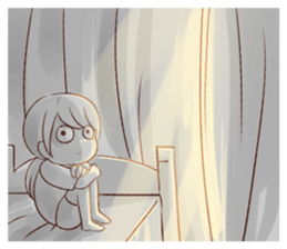 Woman tired sticker #7985022