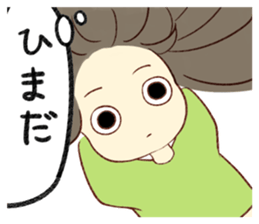 Woman tired sticker #7985032