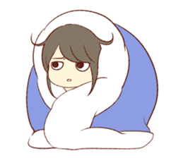 Woman tired sticker #7985037