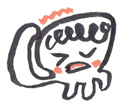 Painful person head sticker #7985205