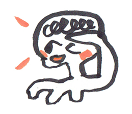 Painful person head sticker #7985206