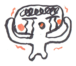 Painful person head sticker #7985209